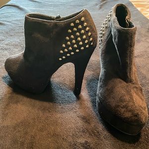 Black Studded Booties
